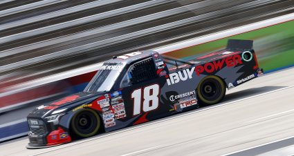 FORT WORTH, TEXAS - MAY 20: Chandler Smith, driver of the #18 iBuyPower Toyota, drives during practice for the NASCAR Camping World Truck Series SpeedyCash.com 220 at Texas Motor Speedway on May 20, 2022 in Fort Worth, Texas. (Photo by Jared C. Tilton/Getty Images) | Getty Images