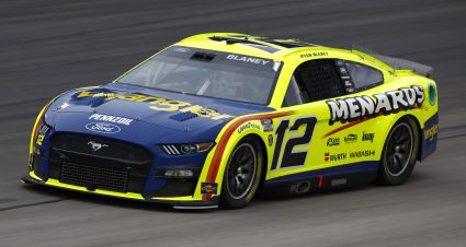 FORT WORTH, TEXAS - MAY 21: Ryan Blaney, driver of the #12 Menards/Wrangler Ford, drives during qualifying for the NASCAR Cup Series All-Star Race at Texas Motor Speedway on May 21, 2022 in Fort Worth, Texas. (Photo by Jared C. Tilton/Getty Images) | Getty Images