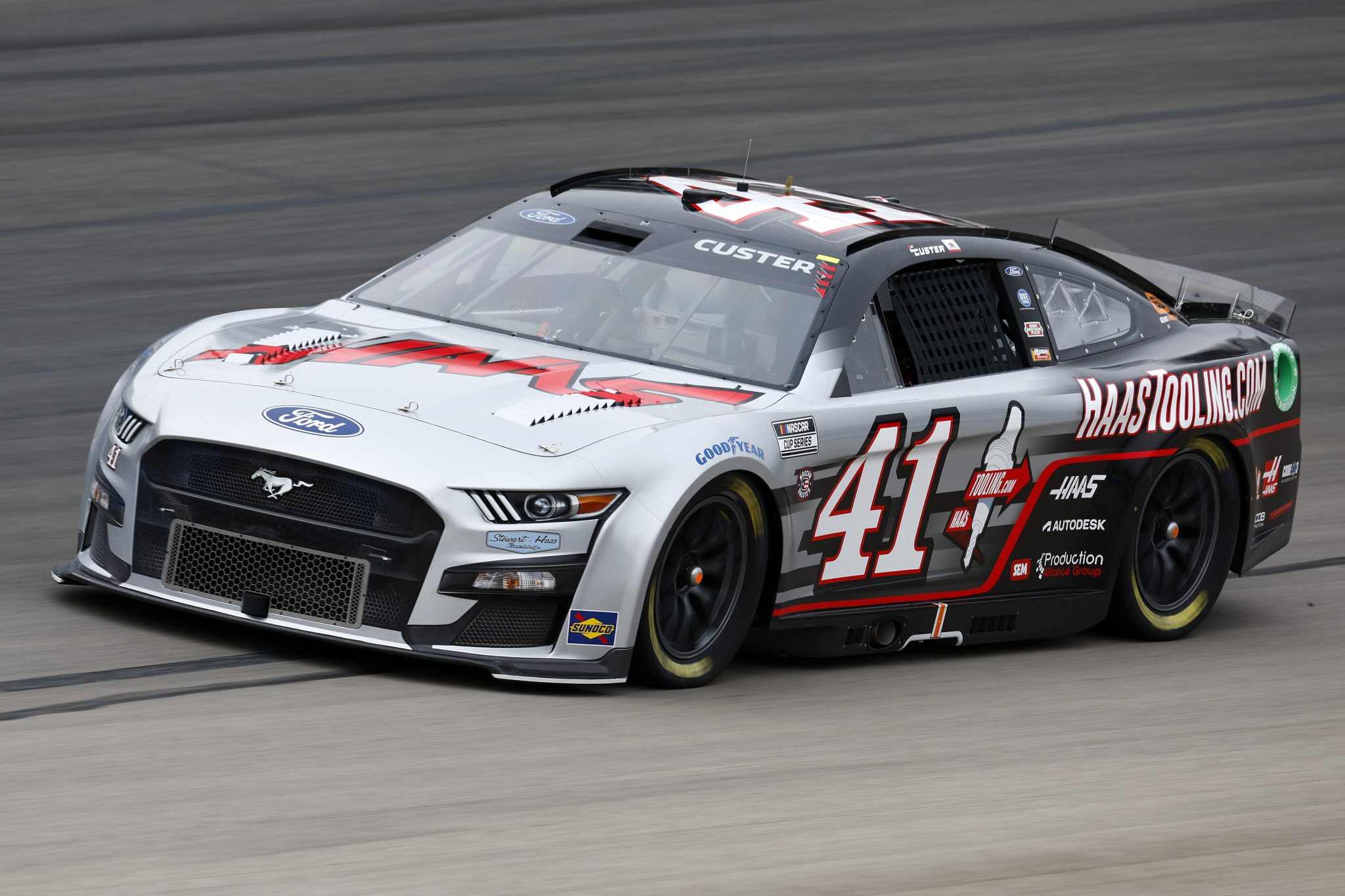 FORT WORTH, TEXAS - MAY 21: Cole Custer, driver of the #41 HaasTooling.com Ford, drives during qualifying for the NASCAR Cup Series All-Star Race at Texas Motor Speedway on May 21, 2022 in Fort Worth, Texas. (Photo by Jared C. Tilton/Getty Images) | Getty Images