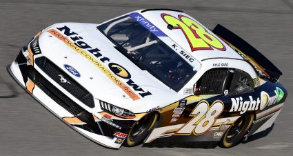 DAYTONA BEACH, FLORIDA - FEBRUARY 18: Kyle Sieg, driver of the #28 Night Owl Contractors Ford,  drives during practice for the NASCAR Xfinity Series Beef. It's What's For Dinner. 300 at Daytona International Speedway on February 18, 2022 in Daytona Beach, Florida. (Photo by James Gilbert/Getty Images) | Getty Images