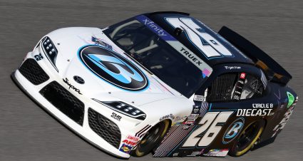 DAYTONA BEACH, FLORIDA - FEBRUARY 18: Ryan Truex, driver of the #26 Circle B Diecast Toyota,  drives during practice for the NASCAR Xfinity Series Beef. It's What's For Dinner. 300 at Daytona International Speedway on February 18, 2022 in Daytona Beach, Florida. (Photo by James Gilbert/Getty Images) | Getty Images