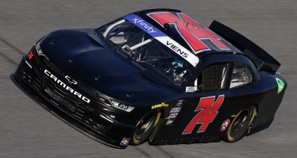 DAYTONA BEACH, FLORIDA - FEBRUARY 18: Tim Viens, driver of the #74 Mike Harmon Racing Chevrolet, drives during practice for the NASCAR Xfinity Series Beef. It's What's For Dinner. 300 at Daytona International Speedway on February 18, 2022 in Daytona Beach, Florida. (Photo by James Gilbert/Getty Images) | Getty Images