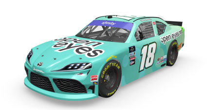Connor Mosack’s 2022 #18 Open Eyes Toyota paint scheme.