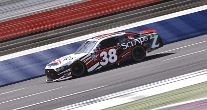 CONCORD, NORTH CAROLINA - MAY 27: CJ McLaughlin, driver of the #38 SciAps Ford, drives during qualifying for the NASCAR Xfinity Series Alsco Uniforms 300 at Charlotte Motor Speedway on May 27, 2022 in Concord, North Carolina. (Photo by Buda Mendes/Getty Images) | Getty Images