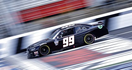 CONCORD, NORTH CAROLINA - MAY 27: Nicholas Sanchez, driver of the #99 Chevrolet, drives during qualifying for the NASCAR Xfinity Series Alsco Uniforms 300 at Charlotte Motor Speedway on May 27, 2022 in Concord, North Carolina. (Photo by Buda Mendes/Getty Images) | Getty Images