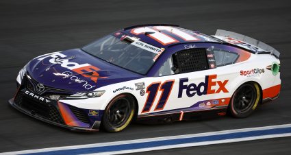 CONCORD, NORTH CAROLINA - MAY 28: Denny Hamlin, driver of the #11 FedEx Ground Toyota, drives during qualifying for the NASCAR Cup Series Coca-Cola 600 at Charlotte Motor Speedway on May 28, 2022 in Concord, North Carolina. (Photo by Jared C. Tilton/Getty Images) | Getty Images