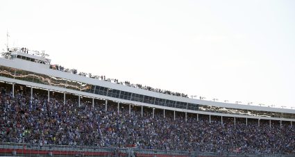 CONCORD, NORTH CAROLINA - MAY 29: Denny Hamlin, driver of the #11 FedEx Ground Toyota, leads the field to start the NASCAR Cup Series Coca-Cola 600 at Charlotte Motor Speedway on May 29, 2022 in Concord, North Carolina. (Photo by Jared C. Tilton/Getty Images) | Getty Images