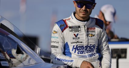 CONCORD, NORTH CAROLINA - MAY 28: Kyle Larson, driver of the #5 HendrickCars.com Chevrolet waits on the grid during practice for the NASCAR Cup Series Coca-Cola 600 at Charlotte Motor Speedway on May 28, 2022 in Concord, North Carolina. (Photo by Buda Mendes/Getty Images) | Getty Images