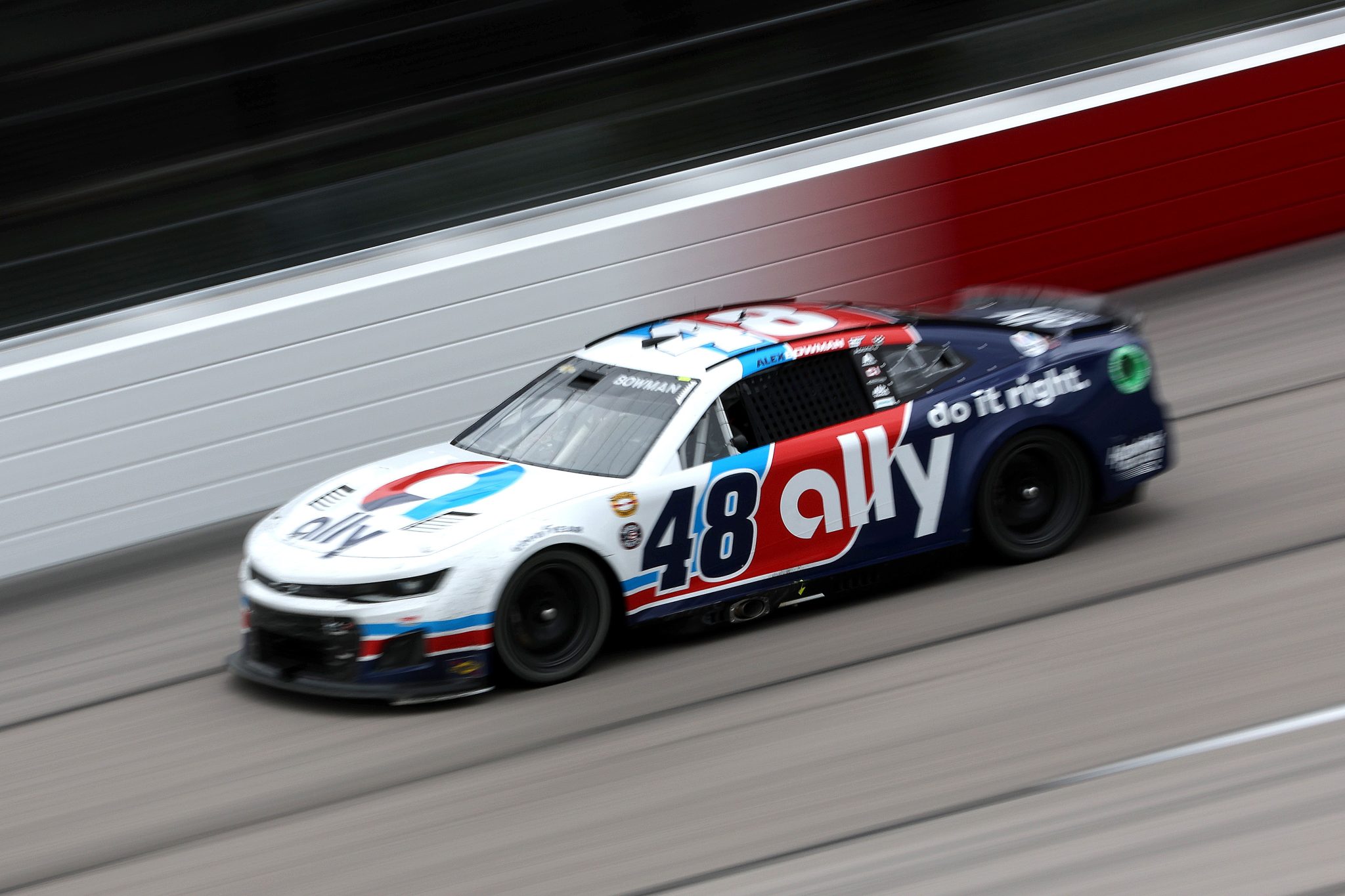 DARLINGTON, SOUTH CAROLINA - MAY 08: Alex Bowman, driver of the #48 Ally Throwback Chevrolet, drives during the NASCAR Cup Series Goodyear 400 at Darlington Raceway on May 08, 2022 in Darlington, South Carolina. (Photo by James Gilbert/Getty Images) | Getty Images