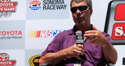 SONOMA, CA - JUNE 24:  Former driver Ernie Irvan is inducted into the Sonoma Raceway Wall Of Fame after practice for the NASCAR Sprint Cup Series Toyota/Save Mart 350 at Sonoma Raceway on June 24, 2016 in Sonoma, California.  (Photo by Chris Trotman/NASCAR via Getty Images)