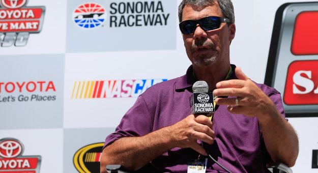 SONOMA, CA - JUNE 24:  Former driver Ernie Irvan is inducted into the Sonoma Raceway Wall Of Fame after practice for the NASCAR Sprint Cup Series Toyota/Save Mart 350 at Sonoma Raceway on June 24, 2016 in Sonoma, California.  (Photo by Chris Trotman/NASCAR via Getty Images)
