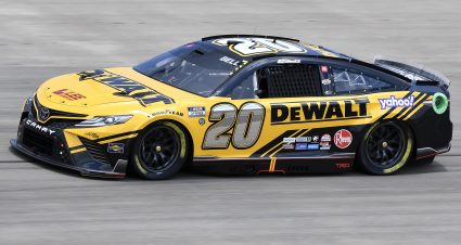 LEBANON, TENNESSEE - JUNE 25: Christopher Bell, driver of the #20 DeWalt Toyota, drives during qualifying for the NASCAR Cup Series Ally 400 at Nashville Superspeedway on June 25, 2022 in Lebanon, Tennessee. (Photo by Logan Riely/Getty Images) | Getty Images