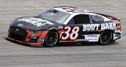 LEBANON, TENNESSEE - JUNE 25: Todd Gilliland, driver of the #38 Boot Barn Ford, drives during qualifying for the NASCAR Cup Series Ally 400 at Nashville Superspeedway on June 25, 2022 in Lebanon, Tennessee. (Photo by Logan Riely/Getty Images) | Getty Images