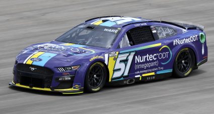 LEBANON, TENNESSEE - JUNE 25: Cody Ware, driver of the #51 Nurtec ODT Ford, drives during qualifying for the NASCAR Cup Series Ally 400 at Nashville Superspeedway on June 25, 2022 in Lebanon, Tennessee. (Photo by Logan Riely/Getty Images) | Getty Images