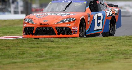 PORTLAND, OREGON - JUNE 03: Matt Jaskol, driver of the #13 Auto Parts 4 Less Toyota, drives during practice for the NASCAR Xfinity Series Pacific Office Automation 147 at Portland International Raceway on June 03, 2022 in Portland, Oregon. (Photo by Meg Oliphant/Getty Images) | Getty Images