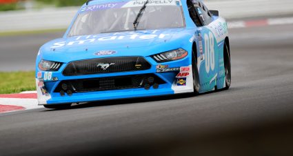 PORTLAND, OREGON - JUNE 03: Spencer Pumpelly, driver of the #08 TicketSmarter Ford, drives during practice for the NASCAR Xfinity Series Pacific Office Automation 147 at Portland International Raceway on June 03, 2022 in Portland, Oregon. (Photo by Meg Oliphant/Getty Images) | Getty Images