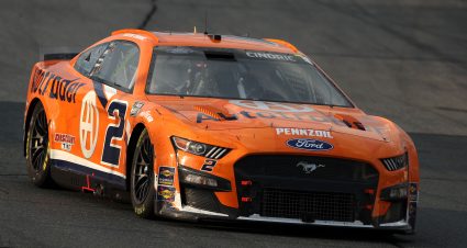 LOUDON, NEW HAMPSHIRE - JULY 17: Austin Cindric, driver of the #2 Autotrader Ford, drives during the NASCAR Cup Series Ambetter 301 at New Hampshire Motor Speedway on July 17, 2022 in Loudon, New Hampshire. (Photo by James Gilbert/Getty Images) | Getty Images