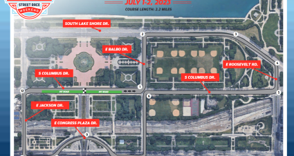 2023 Chicago Street Race Course Map