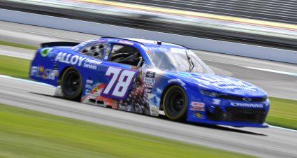 INDIANAPOLIS, INDIANA - JULY 29: Josh Williams, driver of the #78 Alloy Employer Services Chevrolet, drives during practice for the NASCAR Xfinity Series Pennzoil 150 at the Brickyard at Indianapolis Motor Speedway on July 29, 2022 in Indianapolis, Indiana. (Photo by Logan Riely/Getty Images) | Getty Images