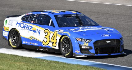 INDIANAPOLIS, INDIANA - JULY 30: Michael McDowell, driver of the #34 Horizon Hobby Ford, drives during practice for the NASCAR Cup Series Verizon 200 at the Brickyard at Indianapolis Motor Speedway on July 30, 2022 in Indianapolis, Indiana. (Photo by Logan Riely/Getty Images) | Getty Images