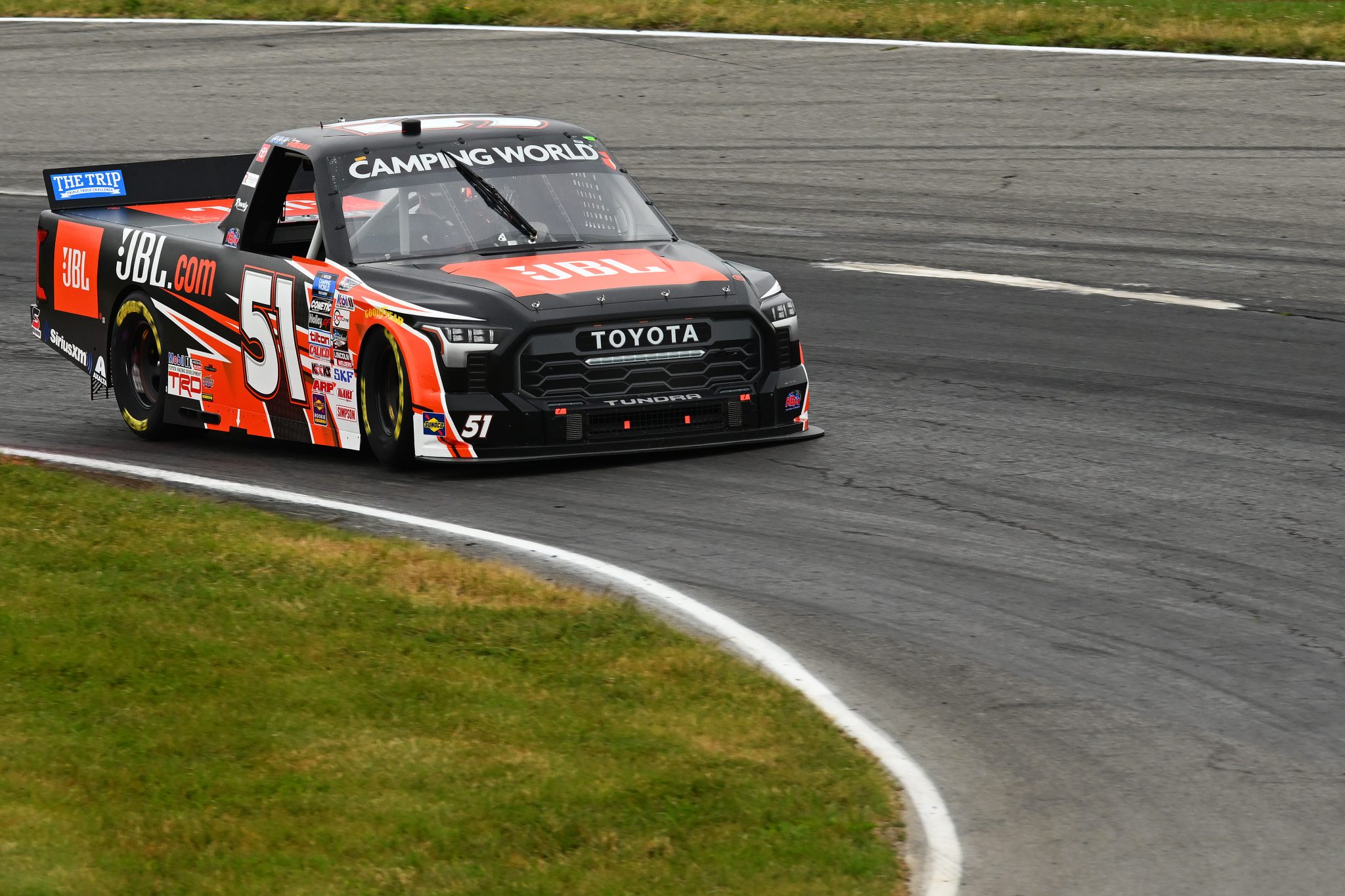 LEXINGTON, OHIO - JULY 08: Corey Heim, driver of the #51 JBL Toyota, drives during practice for the NASCAR Camping World Truck Series O'Reilly Auto Parts 150 at Mid-Ohio Sports Car Course on July 08, 2022 in Lexington, Ohio. (Photo by Ben Jackson/Getty Images) | Getty Images