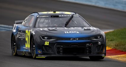 WATKINS GLEN, NEW YORK - AUGUST 21: Kimi Raikkonen, driver of the #91 Recogni Chevrolet, drives during the NASCAR Cup Series Go Bowling at The Glen at Watkins Glen International on August 21, 2022 in Watkins Glen, New York. (Photo by Chris Graythen/Getty Images) | Getty Images