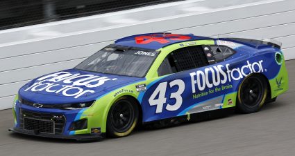 BROOKLYN, MICHIGAN - AUGUST 07: Erik Jones, driver of the #43 FOCUSfactor Chevrolet, drives during the NASCAR Cup Series FireKeepers Casino 400 at Michigan International Speedway on August 07, 2022 in Brooklyn, Michigan. (Photo by Sean Gardner/Getty Images) | Getty Images