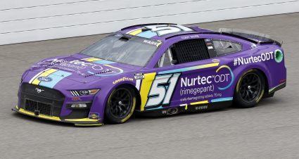 BROOKLYN, MICHIGAN - AUGUST 07: Cody Ware, driver of the #51 Nurtec ODT Ford, drives during the NASCAR Cup Series FireKeepers Casino 400 at Michigan International Speedway on August 07, 2022 in Brooklyn, Michigan. (Photo by Sean Gardner/Getty Images) | Getty Images