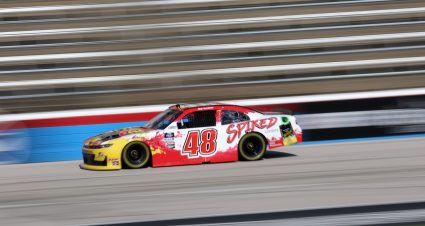 FORT WORTH, TEXAS - SEPTEMBER 24: Nicholas Sanchez, driver of the #48 Big Machine Racing Spiked Chevrolet, drives during practice for the NASCAR Xfinity Series Andy's Frozen Custard 300 at Texas Motor Speedway on September 24, 2022 in Fort Worth, Texas. (Photo by James Gilbert/Getty Images) | Getty Images