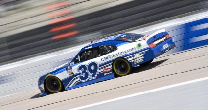 DARLINGTON, SOUTH CAROLINA - SEPTEMBER 03: Ryan Sieg, driver of the #39 CMRoofing.com/A-Game Ford, drives during practice for the NASCAR Xfinity Series Sport Clips Haircuts VFW Help A Hero 200 at Darlington Raceway on September 03, 2022 in Darlington, South Carolina. (Photo by Logan Riely/Getty Images) | Getty Images