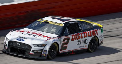 DARLINGTON, SOUTH CAROLINA - SEPTEMBER 03: Austin Cindric, driver of the #2 Discount Tire Ford, drives during practice for the NASCAR Cup Series Cook Out Southern 500 at Darlington Raceway on September 03, 2022 in Darlington, South Carolina. (Photo by Jared C. Tilton/Getty Images) | Getty Images