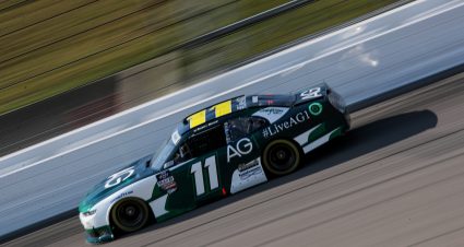 KANSAS CITY, KANSAS - SEPTEMBER 09: Daniel Hemric, driver of the #11 AG1 - Athletic Greens Chevrolet, drives during practice for the NASCAR Xfinity Series Kansas Lottery 300 at Kansas Speedway on September 09, 2022 in Kansas City, Kansas. (Photo by Meg Oliphant/Getty Images) | Getty Images