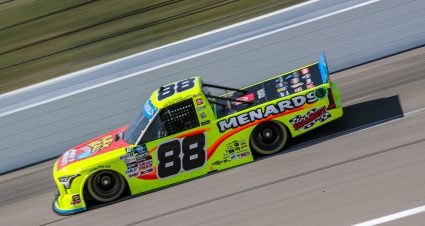 KANSAS CITY, KANSAS - SEPTEMBER 09: Matt Crafton, driver of the #88 Flex Seal/Menards Toyota, drives during qualifying for the NASCAR Camping World Truck Series Kansas Lottery 200 at Kansas Speedway on September 09, 2022 in Kansas City, Kansas. (Photo by Meg Oliphant/Getty Images) | Getty Images