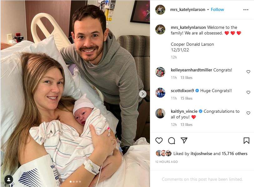 Screenshot 2023 01 02 At 07 52 30 Katelyn Larson On Instagram Welcome To The Family! We Are All Obsessed. ❤️❤️❤️ Cooper Donald Larson 12 31 22