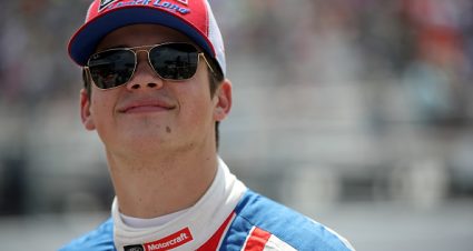MADISON, ILLINOIS - JUNE 05: Harrison Burton, driver of the #21 Ford/DAV Ford, waits on the grid prior to the NASCAR Cup Series Enjoy Illinois 300 at WWT Raceway on June 05, 2022 in Madison, Illinois. (Photo by Sean Gardner/Getty Images) | Getty Images