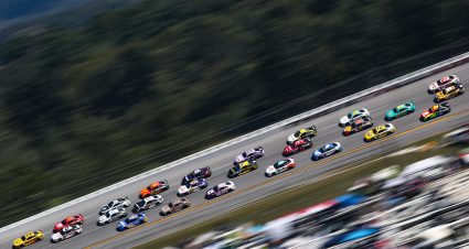 TALLADEGA, ALABAMA - OCTOBER 01: A general view of racing during the NASCAR Cup Series YellaWood 500 at Talladega Superspeedway on October 01, 2023 in Talladega, Alabama. (Photo by Meg Oliphant/Getty Images) | Getty Images