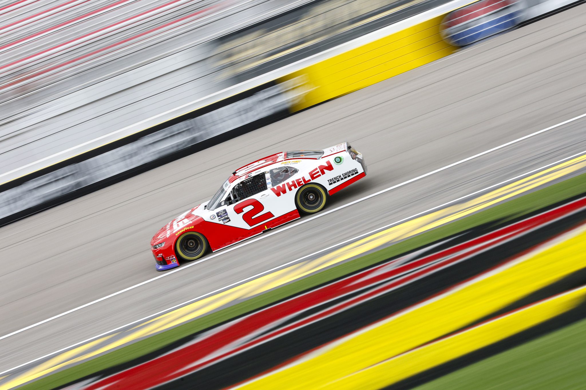 LAS VEGAS, NEVADA - OCTOBER 13: Sheldon Creed, driver of the #2 Whelen Chevrolet, drives during practice for the NASCAR Xfinity Series Alsco Uniforms 302 at Las Vegas Motor Speedway on October 13, 2023 in Las Vegas, Nevada. (Photo by Sean Gardner/Getty Images) | Getty Images
