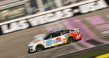 LAS VEGAS, NEVADA - OCTOBER 14: Chase Elliott, driver of the #9 LLumar Chevrolet, drives during practice for the NASCAR Cup Series South Point 400 at Las Vegas Motor Speedway on October 14, 2023 in Las Vegas, Nevada. (Photo by Sean Gardner/Getty Images) | Getty Images