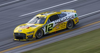 Ryan Blaney’s 2023 #12 Menards/Pennzoil Ford paint scheme.