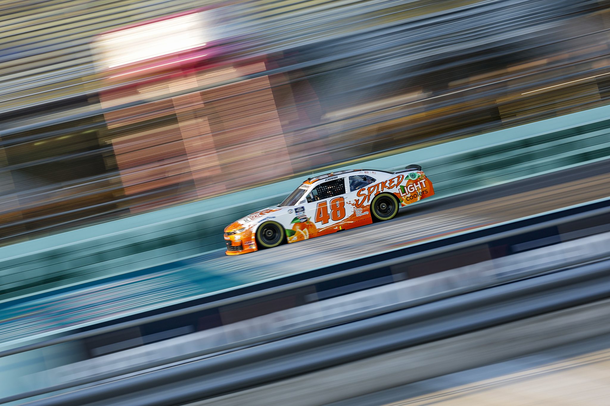 HOMESTEAD, FLORIDA - OCTOBER 20: Parker Kligerman, driver of the #48 Spiked Light Coolers Chevrolet, drives during practice for the NASCAR Xfinity Series Contender Boats 300 at Homestead-Miami Speedway on October 20, 2023 in Homestead, Florida. (Photo by James Gilbert/Getty Images) | Getty Images