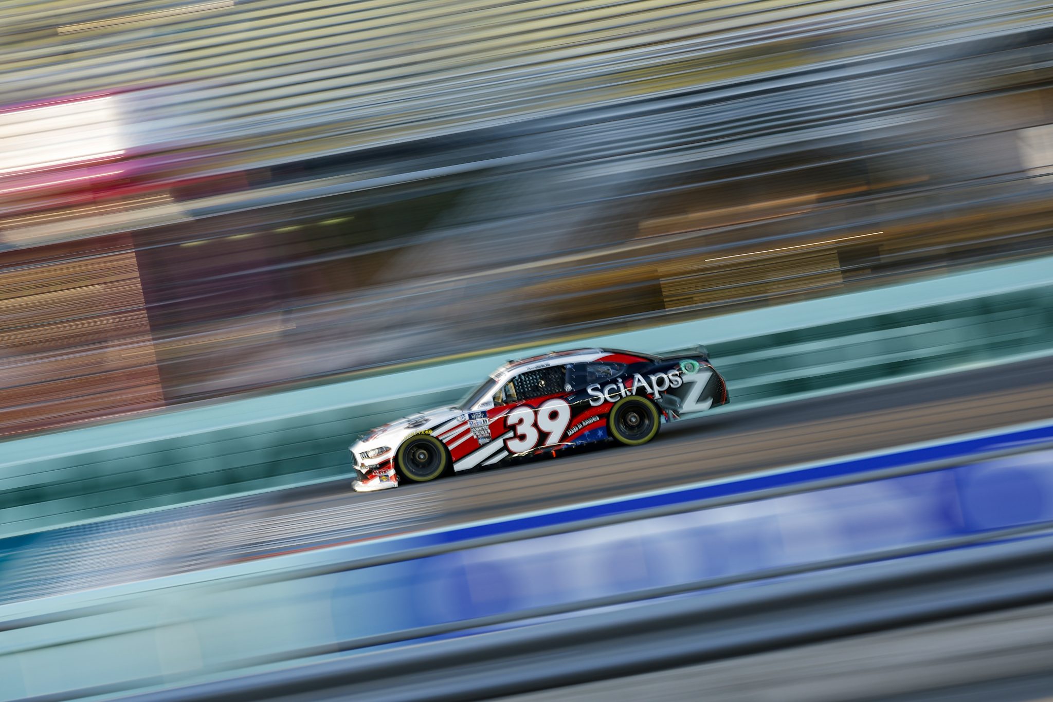 HOMESTEAD, FLORIDA - OCTOBER 20: Ryan Sieg, driver of the #39 Sci Aps Ford, drives during practice for the NASCAR Xfinity Series Contender Boats 300 at Homestead-Miami Speedway on October 20, 2023 in Homestead, Florida. (Photo by James Gilbert/Getty Images) | Getty Images