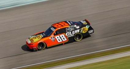 HOMESTEAD, FLORIDA - OCTOBER 21: Dale Earnhardt Jr., driver of the #88 Bass Pro Shops/Tracker Boats Chevrolet, drives during the NASCAR Xfinity Series Contender Boats 300 at Homestead-Miami Speedway on October 21, 2023 in Homestead, Florida. (Photo by Sean Gardner/Getty Images) | Getty Images