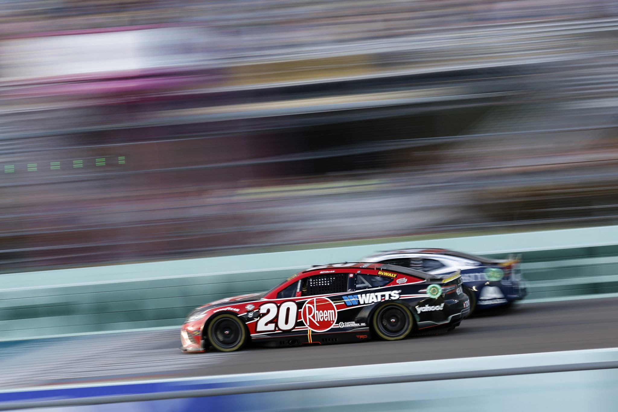 HOMESTEAD, FLORIDA - OCTOBER 22: Christopher Bell, driver of the #20 Rheem/Watts Toyota, drives during the NASCAR Cup Series 4EVER 400 Presented by Mobil 1 at Homestead-Miami Speedway on October 22, 2023 in Homestead, Florida. (Photo by James Gilbert/Getty Images) | Getty Images