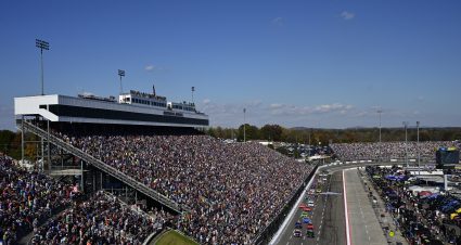 MARTINSVILLE, VIRGINIA - OCTOBER 29: A general view of racing during the NASCAR Cup Series Xfinity 500 at Martinsville Speedway on October 29, 2023 in Martinsville, Virginia. (Photo by Logan Whitton/Getty Images) | Getty Images