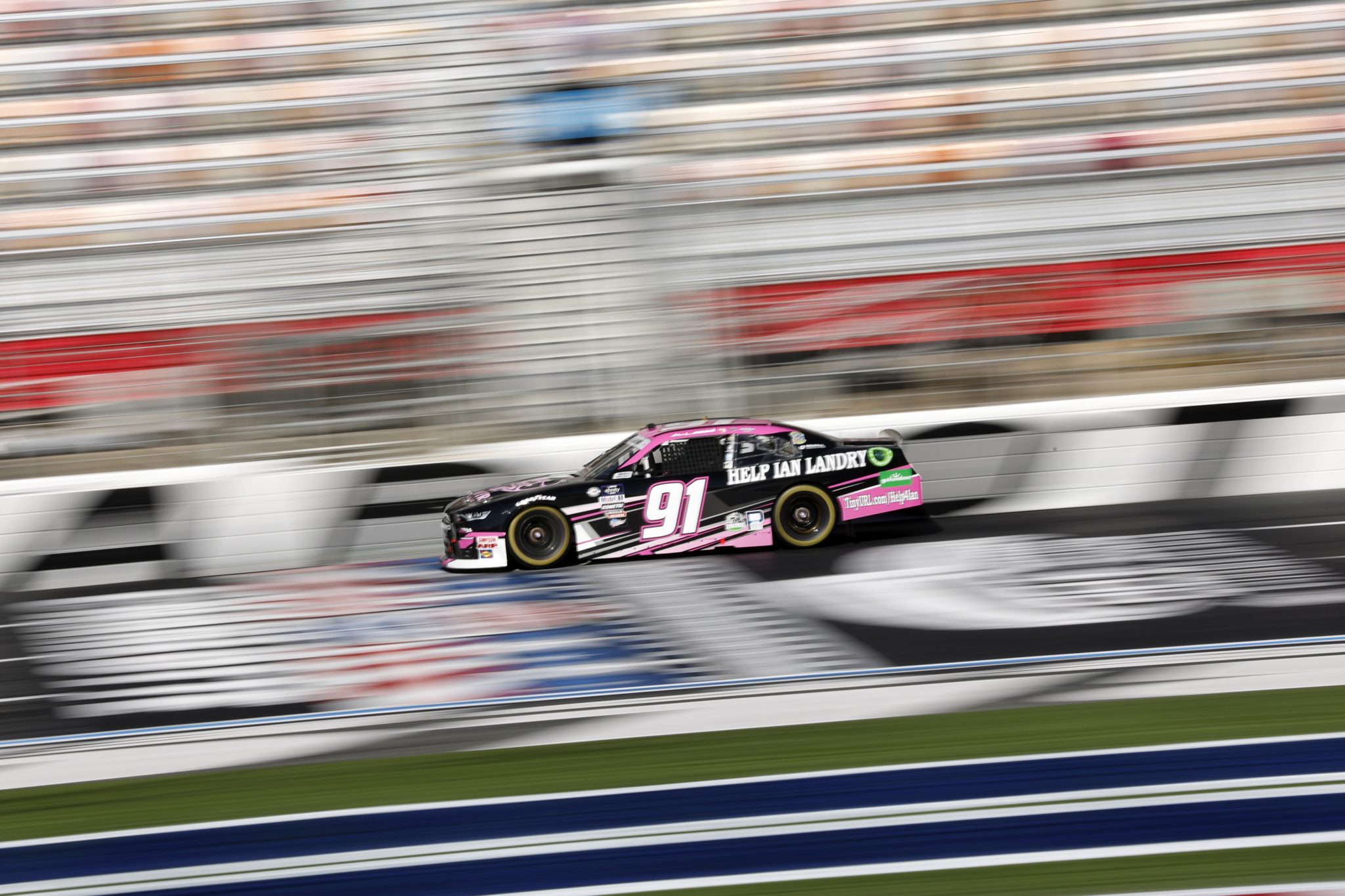 CONCORD, NORTH CAROLINA - OCTOBER 07: Alex Labbe, driver of the #91 Chevrolet, drives during practice for the NASCAR Xfinity Series Drive for the Cure 250 presented by BCBS at Charlotte Motor Speedway on October 07, 2023 in Concord, North Carolina. (Photo by James Gilbert/Getty Images) | Getty Images