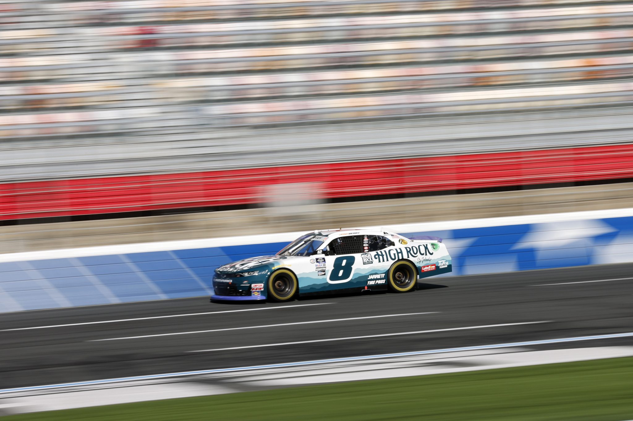 CONCORD, NORTH CAROLINA - OCTOBER 07: Josh Berry, driver of the #8 High Rock Vodka Chevrolet, drives during practice for the NASCAR Xfinity Series Drive for the Cure 250 presented by BCBS at Charlotte Motor Speedway on October 07, 2023 in Concord, North Carolina. (Photo by James Gilbert/Getty Images) | Getty Images