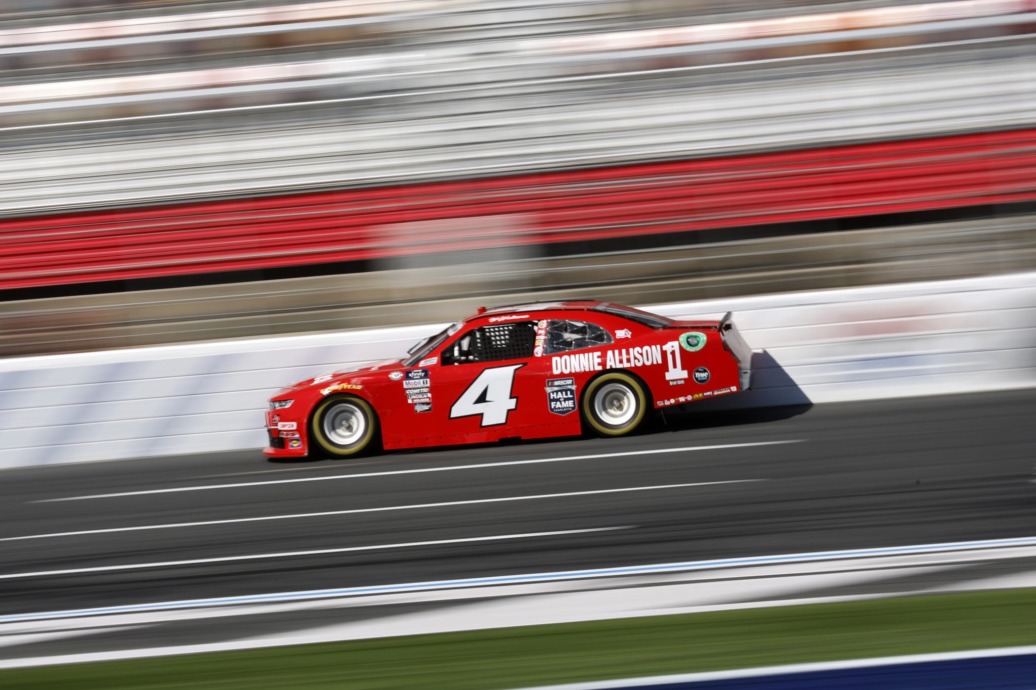 CONCORD, NORTH CAROLINA - OCTOBER 07: Kyle Weatherman, driver of the #4 TeamJDMotorsports.com Chevrolet, drives during qualifying for the NASCAR Xfinity Series Drive for the Cure 250 presented by BCBS at Charlotte Motor Speedway on October 07, 2023 in Concord, North Carolina. (Photo by James Gilbert/Getty Images) | Getty Images