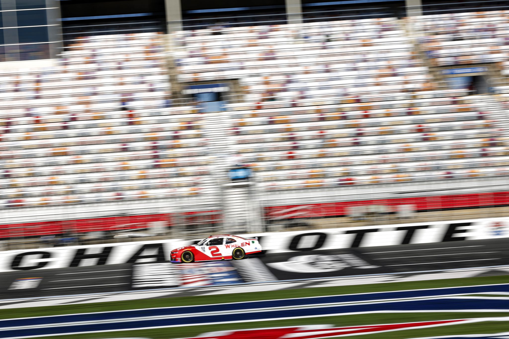 CONCORD, NORTH CAROLINA - OCTOBER 07: Sheldon Creed, driver of the #2 Whelen/Team Fox Chevrolet, drives during practice for the NASCAR Xfinity Series Drive for the Cure 250 presented by BCBS at Charlotte Motor Speedway on October 07, 2023 in Concord, North Carolina. (Photo by James Gilbert/Getty Images) | Getty Images