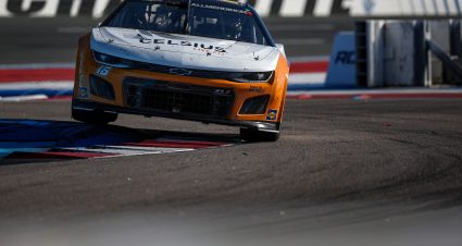 CONCORD, NORTH CAROLINA - OCTOBER 08: AJ Allmendinger, driver of the #16 Celsius Chevrolet, drives during the NASCAR Cup Series Bank of America ROVAL 400 at Charlotte Motor Speedway on October 08, 2023 in Concord, North Carolina. (Photo by Jared C. Tilton/Getty Images) | Getty Images