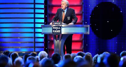 CHARLOTTE, NC - JANUARY 19:  NASCAR Hall of Fame inductee Ken Squier speaks during the NASCAR Hall of Fame Induction Ceremony at Charlotte Convention Center on January 19, 2018 in Charlotte, North Carolina.  (Photo by Jared C. Tilton/Getty Images) | Getty Images